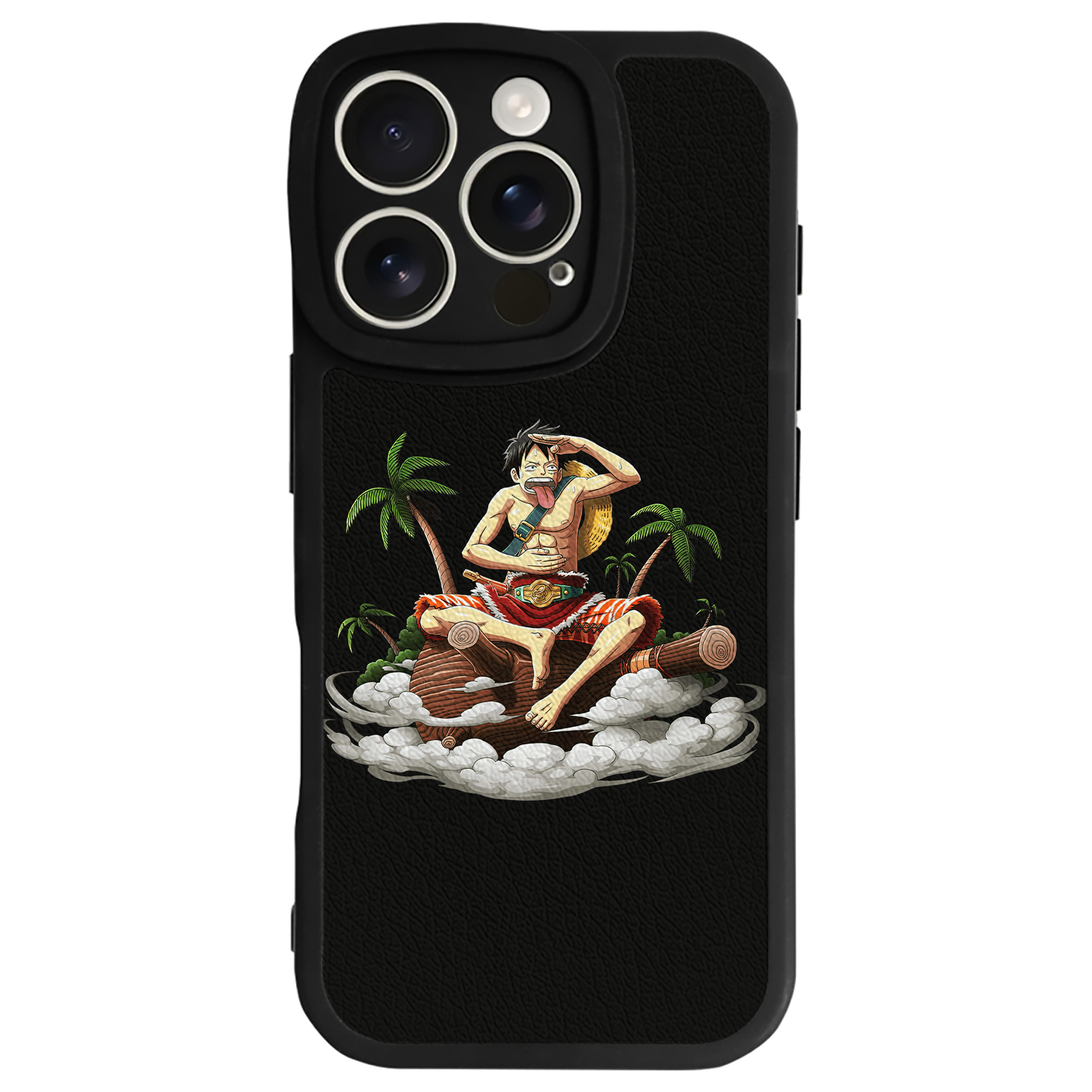 （画像用） ワンピース モンキー・D・ルフィ ONE PIECE Monkey D. Luffy 【iPhone 16シリーズ対応】シリコンスマホケース（レザー調） 材質：シリコン